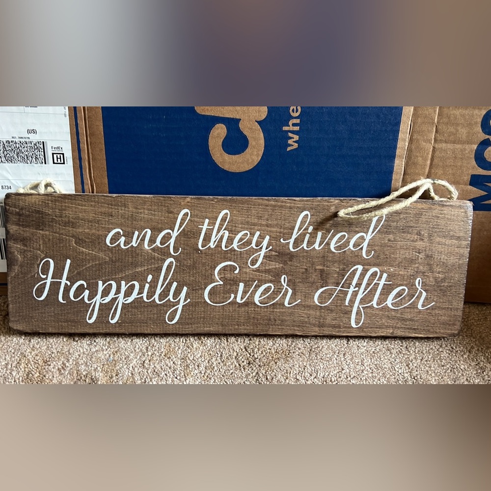 Double sided wall quote wood sign